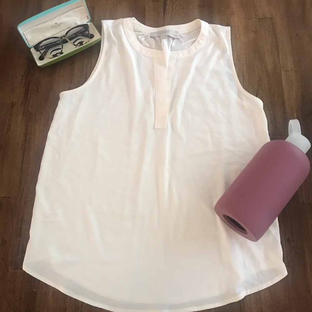 LOFT Cream Blouse Tank